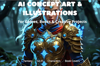 create ai concept art illustrations and fantasy characters for your proje