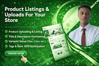 do product listing, upload and optimization for shopify woo commerce store