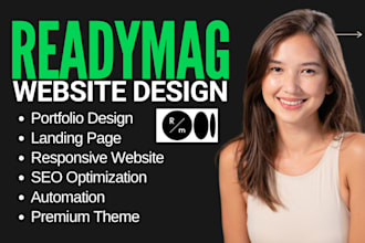 design custom readymag portfolio redesign readymag SEO landing page website