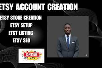 assist in creating a fully verified etsy seller account
