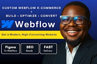 build custom webflow ecommerce or landing page, webflow expert