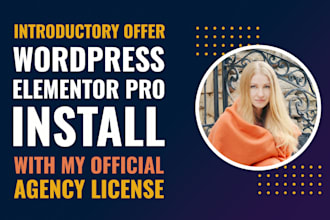 install wordpress and my official elementor pro license