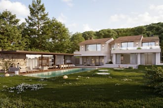 prepare exterior residential renderings