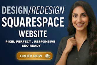 design or redesign a professional squarespace business website