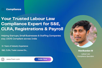 be your expert indian labour law compliance for shop, clra, payroll