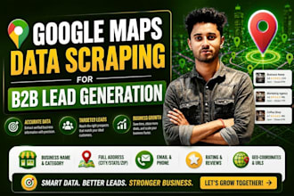 scrape google map data for lead generation and b2b data extraction