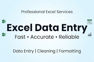 do excel data entry and spreadsheet work