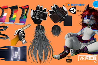 custom vrchat avatar vrc outift vr asset avi outfit 3d model vrchat clothing
