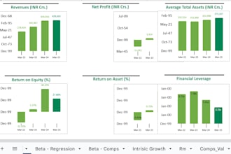 build financial model, dcf valuation and equity research in excel