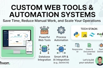 develop custom web tools and powerful automation systems