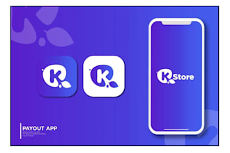 design a simple modern app logo and app icon