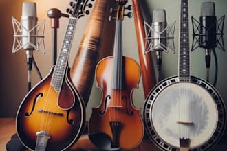 record mandolin harmonica ukulele violin didgeridoo and banjo for your track