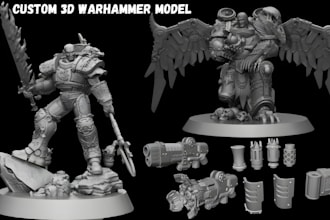 sculpt 3d warhammer 40k miniature tabletop aos figurine 3d model stl 3d printing