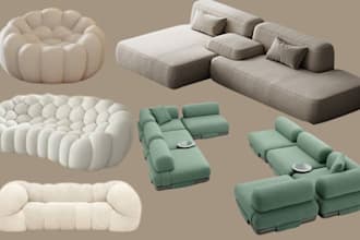 build low li full perm 3d mesh furniture set for 3d imvu or second life