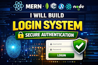 build secure login authentication system with react or mern