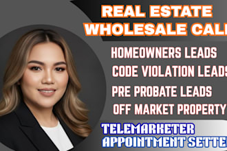 real estate wholesale cold calling real estate investor appointment setting