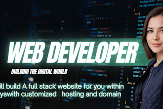 create responsive full stack website within days