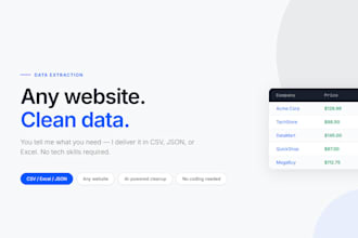extract and structure data from any website