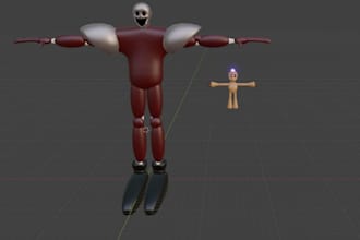 create stylised 3d robot, creature, non human, object or character models