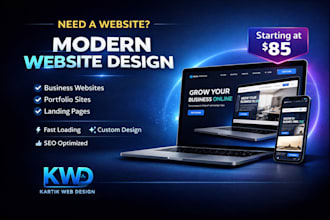 design a modern business website