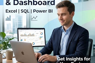 do data analysis, excel, sql, power bi dashboard and reports