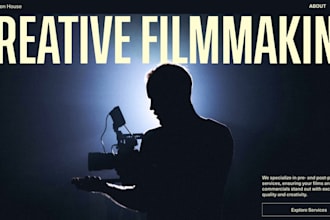 design a stunning wix film, cinema production website for your brand