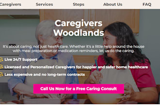 design homecare website caregiver agencies website assisted living website