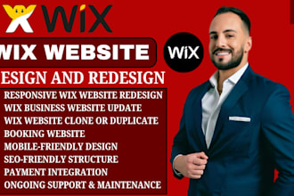wix website redesign wix business website update revamp wix site wix site clone