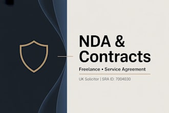 draft your nda, freelance contract or service agreement UK