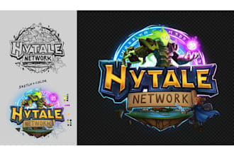 hand draw your minecraft ai logo