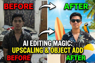 replace the background, enhance, restore, and fix your image