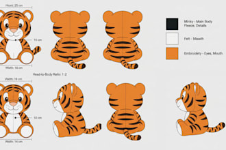 design custom plushie reference sheet stuffed animal oc character ych concept