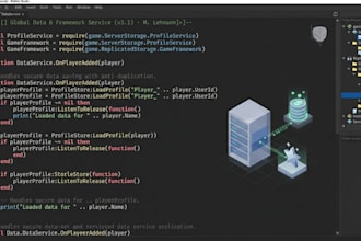 script a professional roblox data service, player framework, and luau API