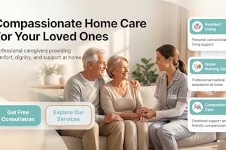 design a high converting homecare, caregiver, healthcare website