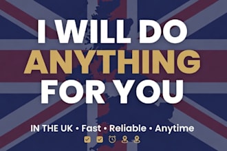 do anything for you in united kingdom uk be your virtual assistant run errands