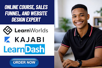 setup kajabi website learnworlds and learndash lms website