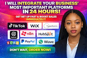 integrate tiktok ads wix n8n hubspot zoho chatgpt typeform paypal whatsapp wavec