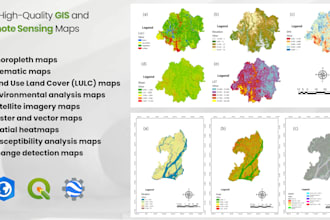 do gis maps, spatial analysis, remote sensing maps using arcgis, qgis