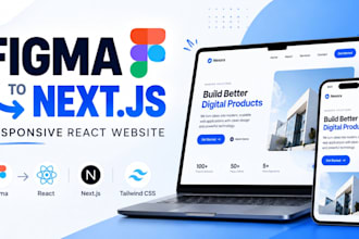 convert figma to nextjs react responsive website