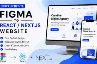 convert figma to responsive react or nextjs frontend