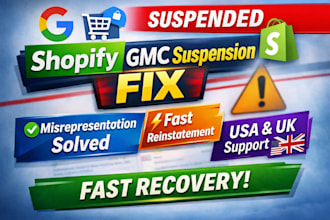 fix shopify google merchant center suspension and misrepresentation issue
