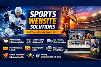create custom responsive sports website sport blog with live scores news website