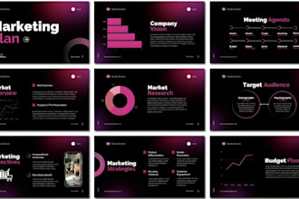 redesign powerpoint presentation, pitch deck, google slides and modern slides