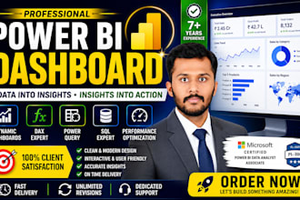create a professional power bi dashboard data analytics