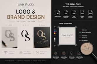 design modern logo and print ready vector files