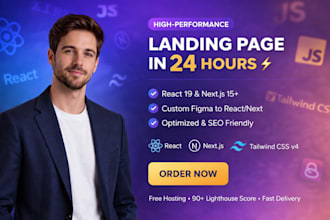 create a landing page with figma, react and next js