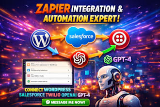 create zapier integration wordpress salesforce twilio gpt 4 openai automation