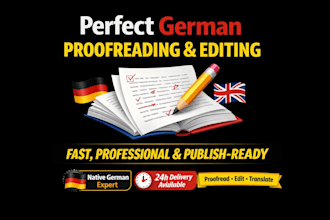 professionally proofread and edit your german textbook or website to perfection