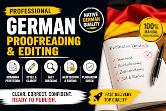 proofread and edit german texts books websites and documents