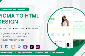 convert figma or adobe xd design to HTML, CSS, and tailwindcss
